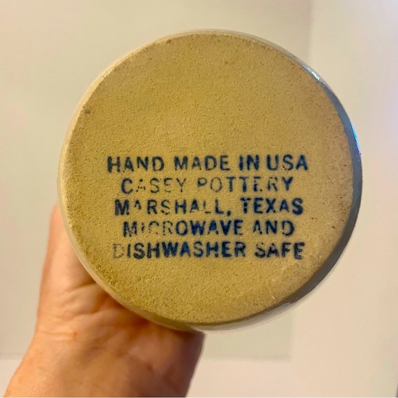 Crock Handmade in USA by Casey Pottery of Marshall, TX Fruit Motif Artist Signed - Picture 4 of 8